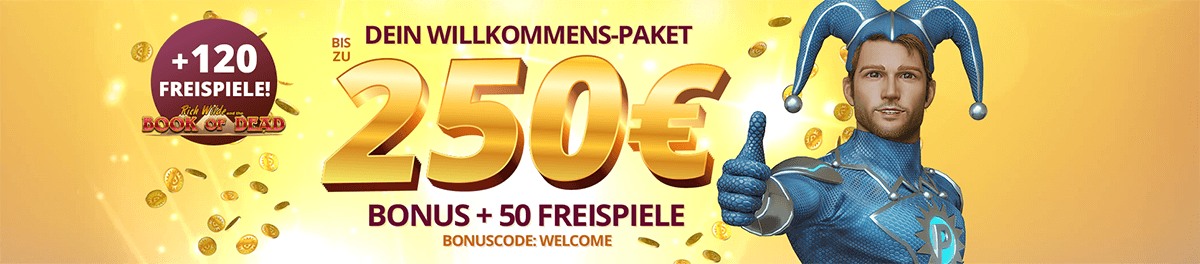 Platincasino - Bis zu 250€ Bonus + 120 Freispiele